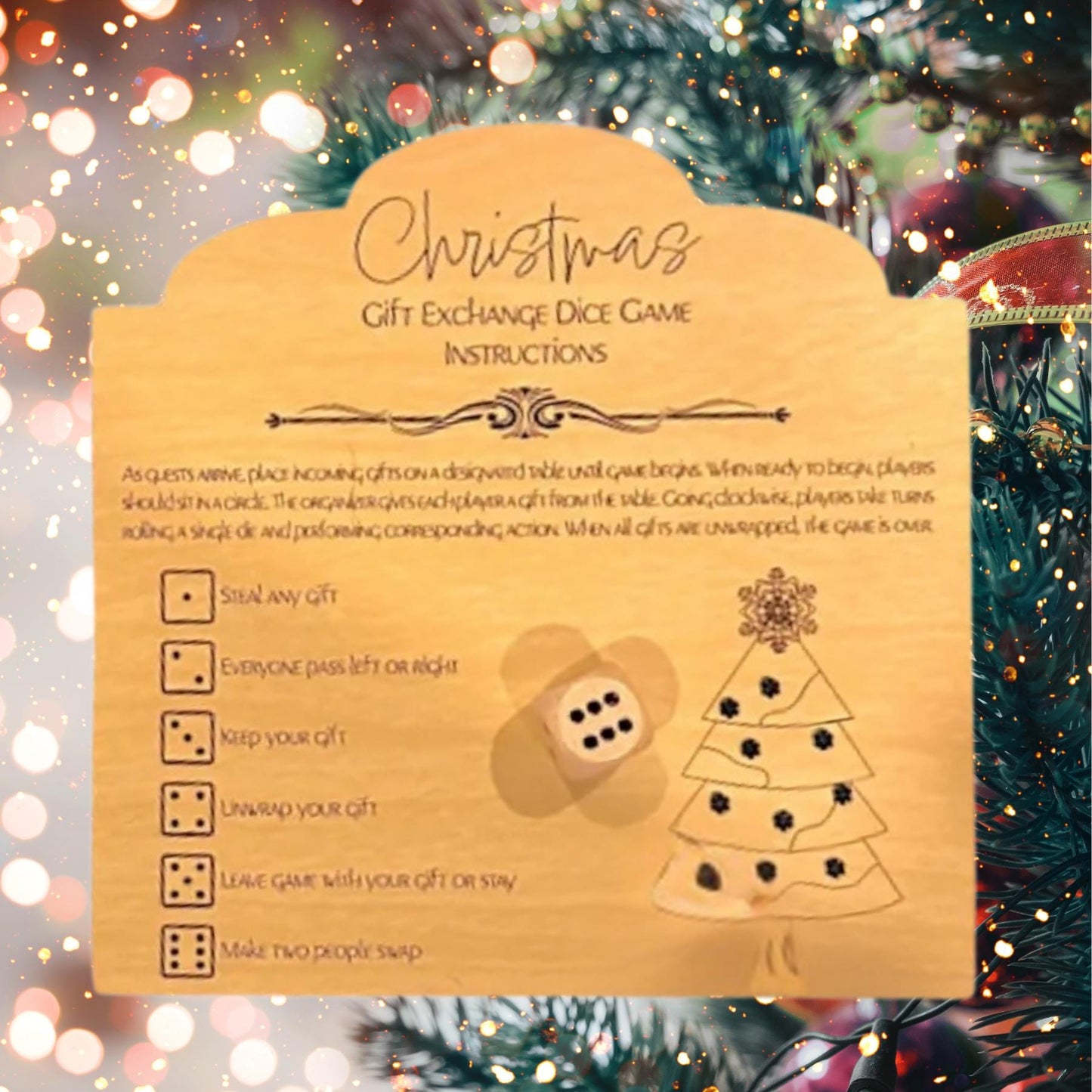 Christmas Gift Exchange Dice Game | Handmade Christmas Gifts | Custom| Family Gift