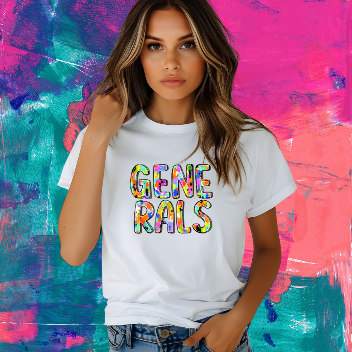 ABSTRACT PAINT MASCOT TEE | GENERALS