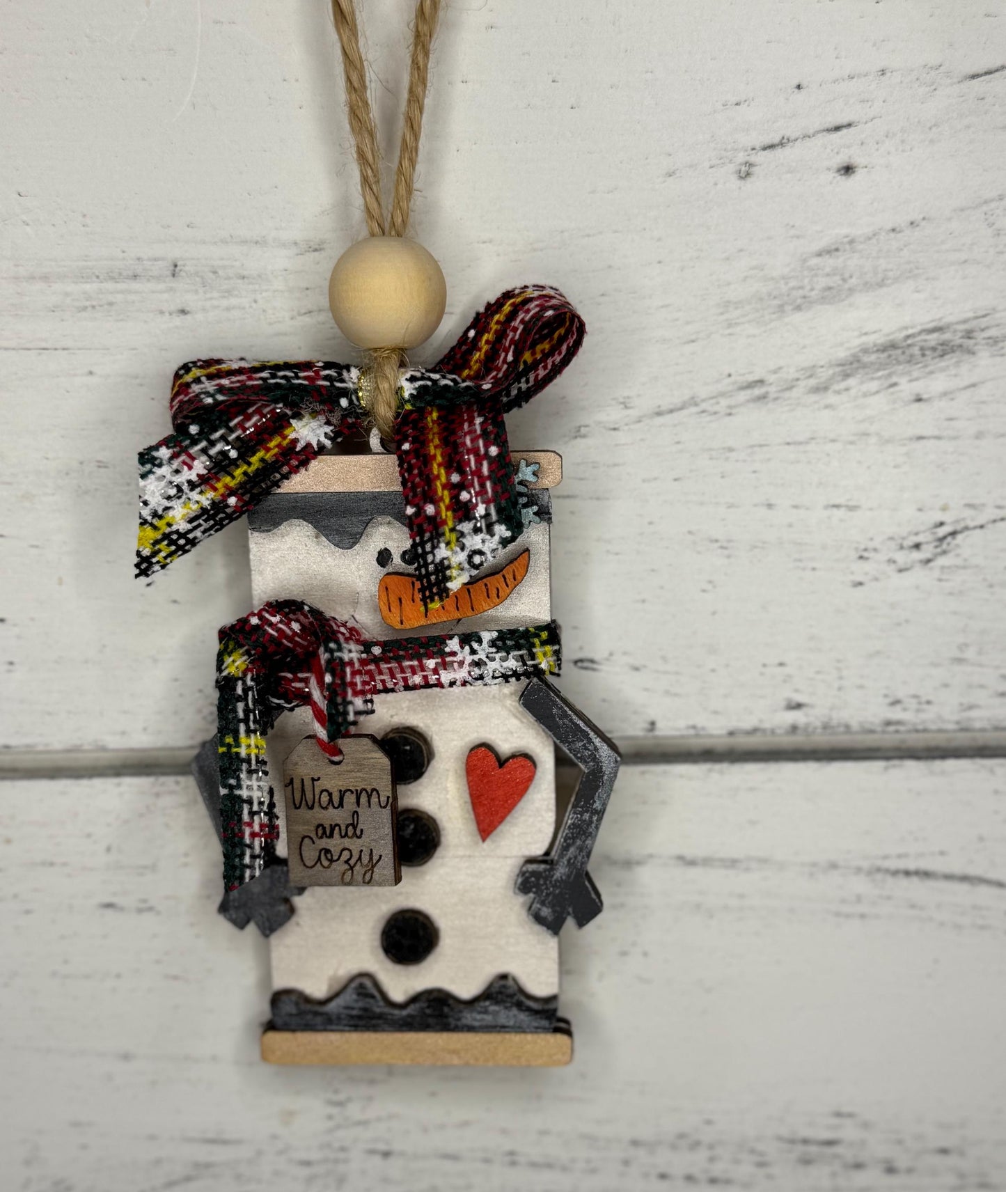 Hand painted Marshmallow Snowman Layered Christmas Ornaments| Family Gift | Christmas Ornaments | Handmade Christmas Gifts | Custom
