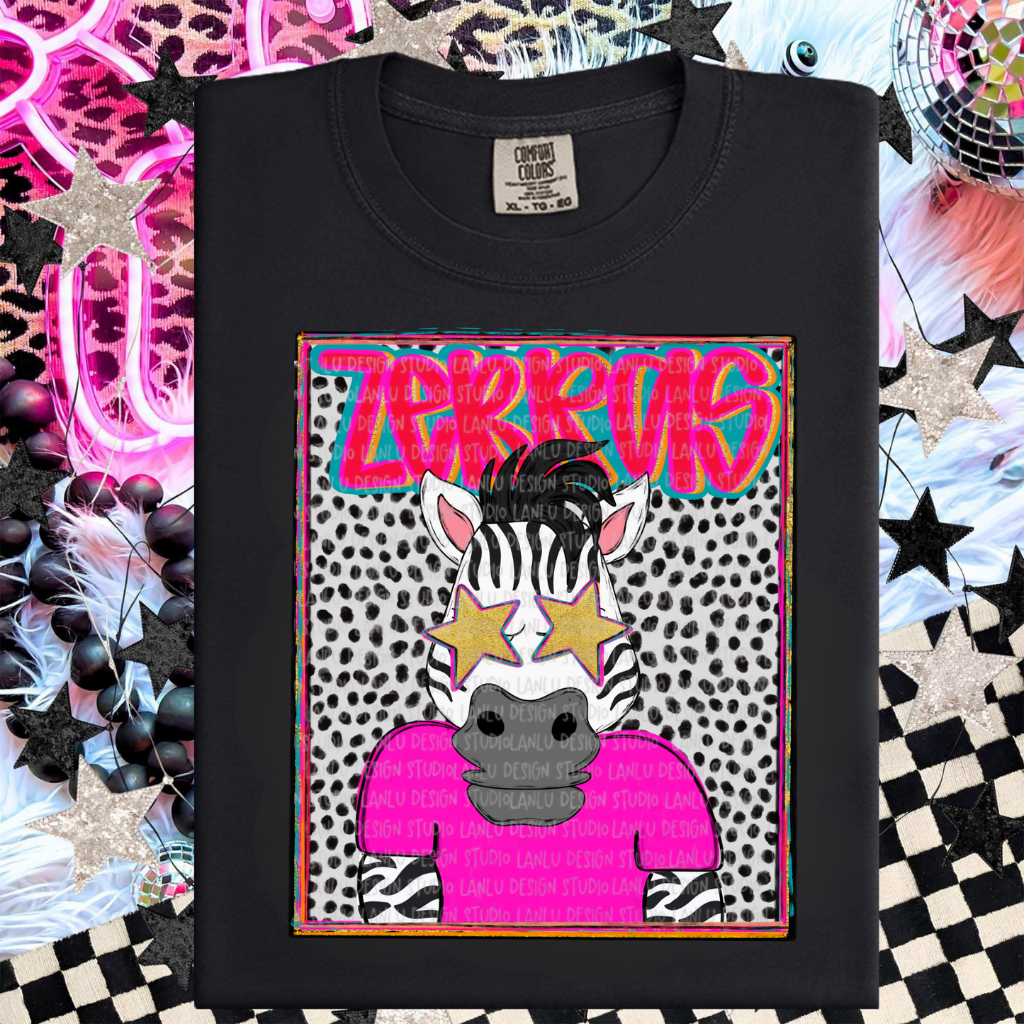 ZEBRAS PREPPY MASCOT PORTRAIT TEE | TEAM SPIRIT| GAME DAY