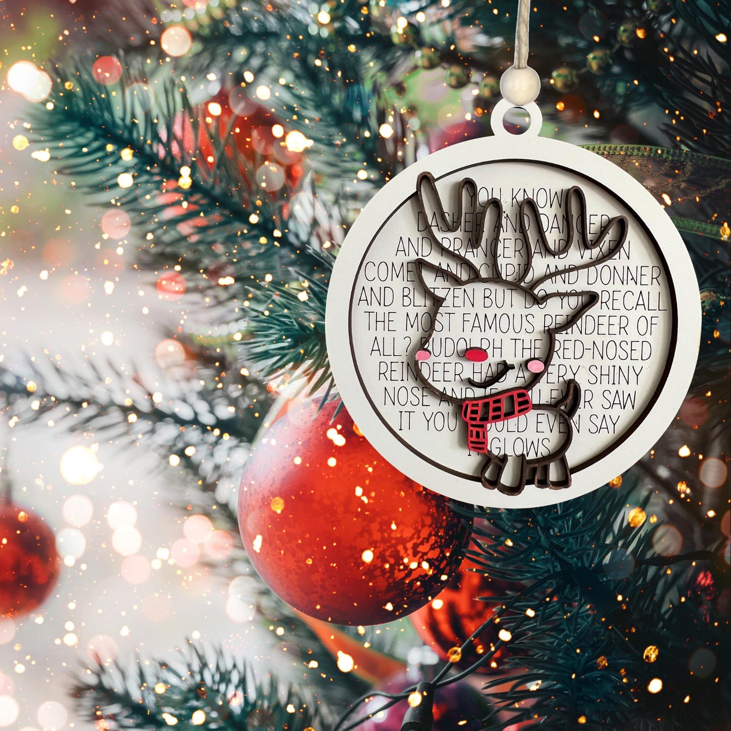 Roudolph Christmas Ornament| Christmas Ornaments | Handmade Christmas Gifts | Custom