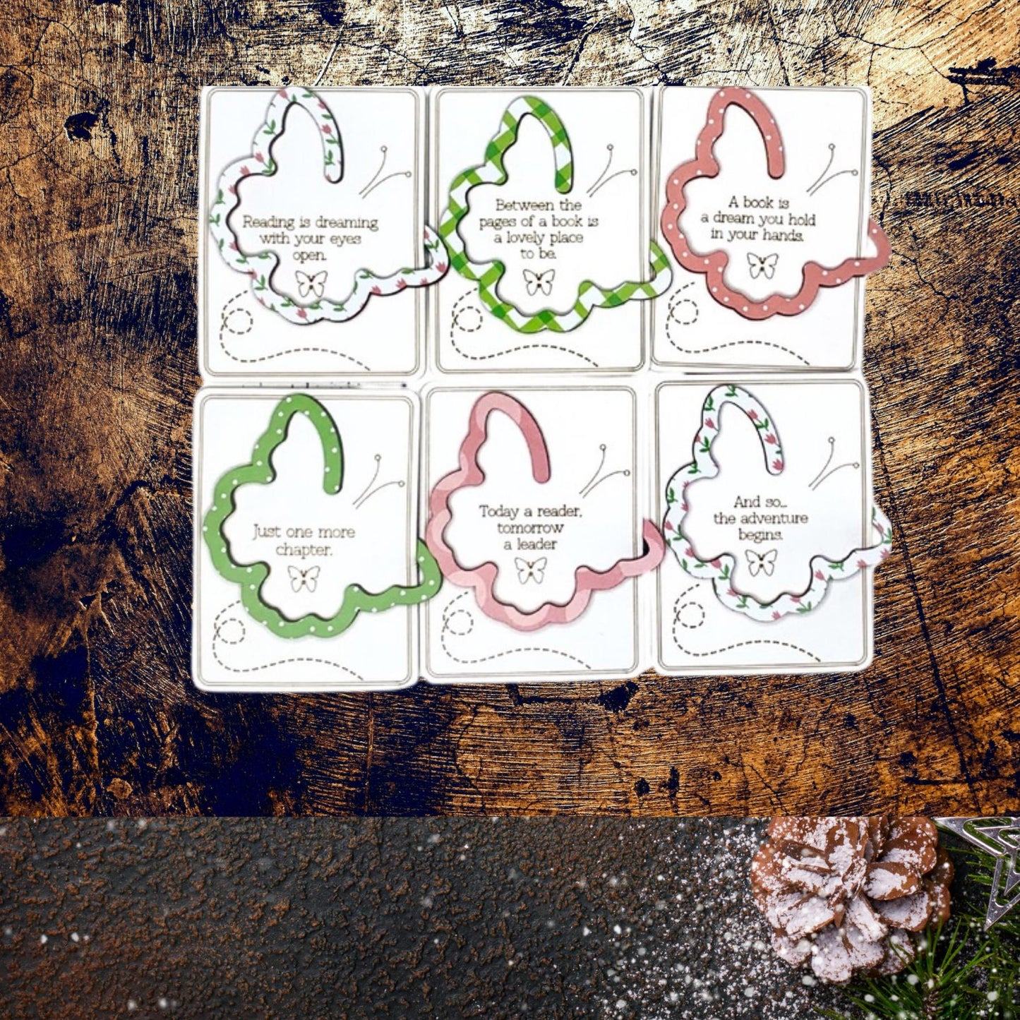 Butterfly bookmark| Holiday stocking stuffer| S Christmas bookmark| Handmade Christmas Gifts | Custom