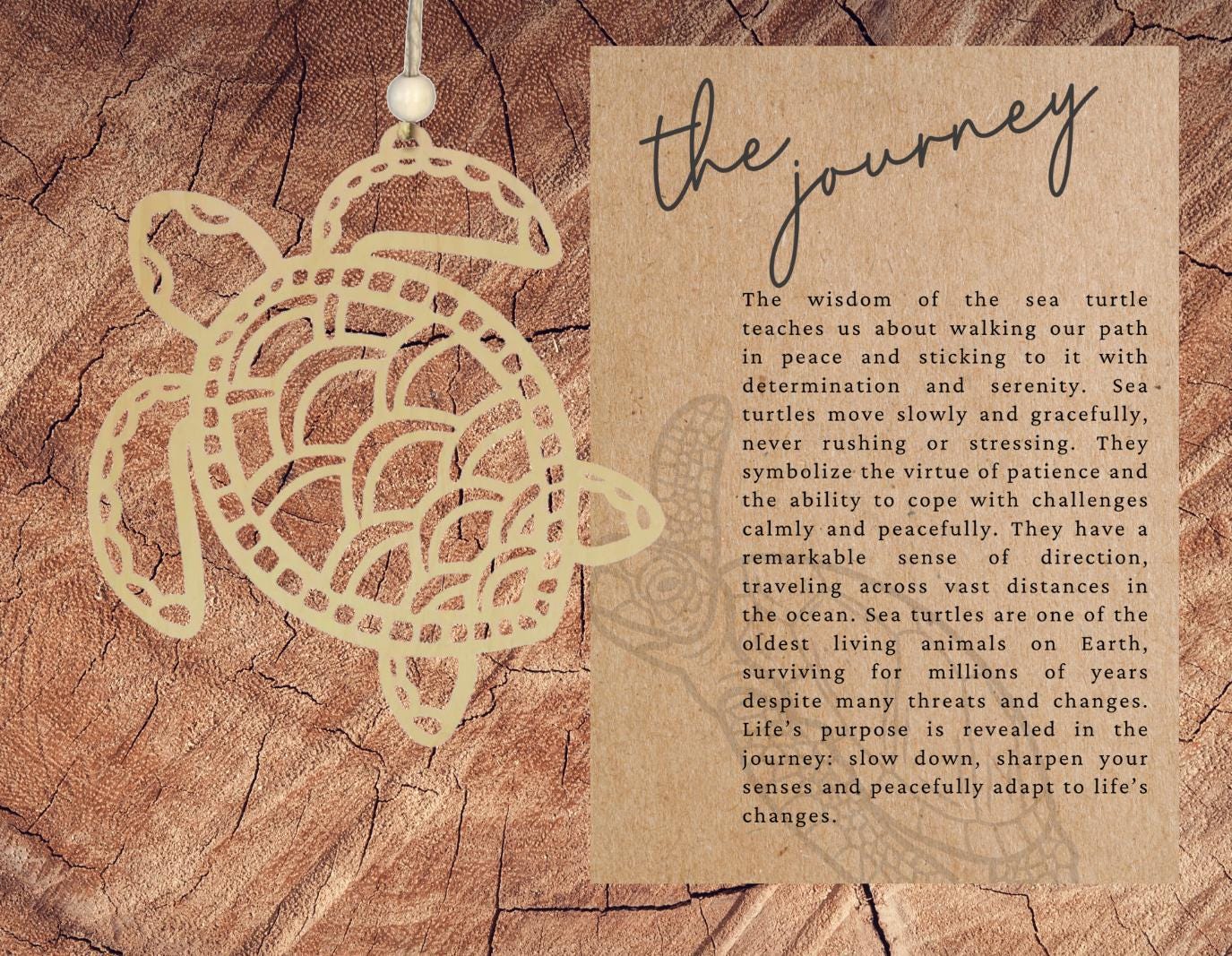 Turtle Story Ornament| Inspirational Keepsake| The Journey| Motivational Gift| Unique Holiday Decoration| Car Charm