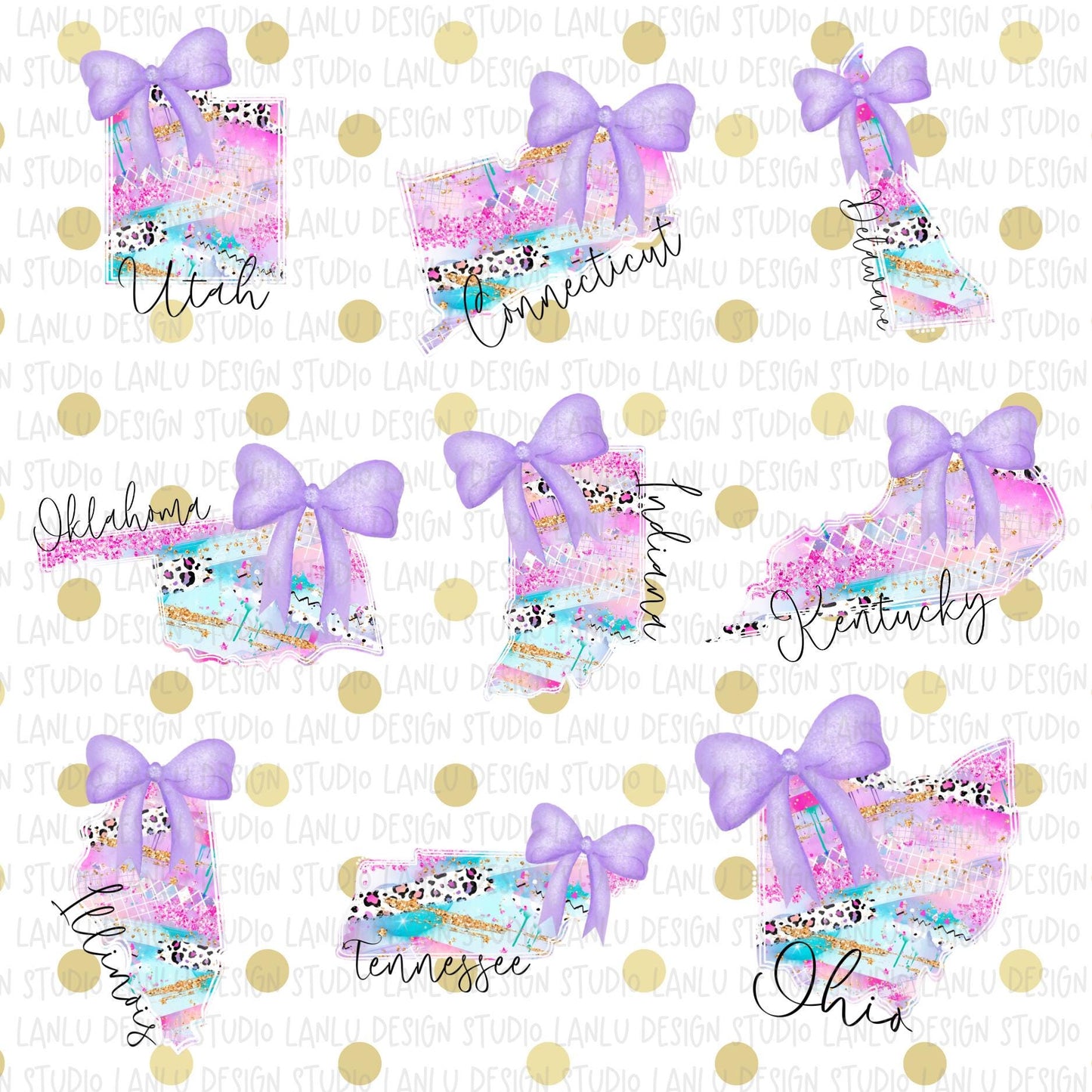 State Floral Coquette Shirt |Coquette Bow State Shirt |Streaky Paint with Bow State Shirt |State Shirt| Home State Lover Gift