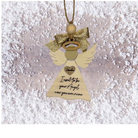 Hand painted Angel Memorial Christmas Ornament | Family Gift | Christmas Ornaments | Handmade Christmas Gifts | Custom