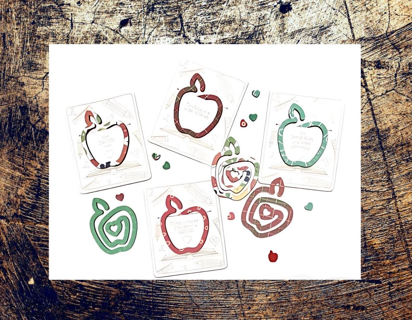 Teacher Apple bookmark| Holiday stocking stuffer| S Christmas bookmark| Handmade Christmas Gifts | Custom
