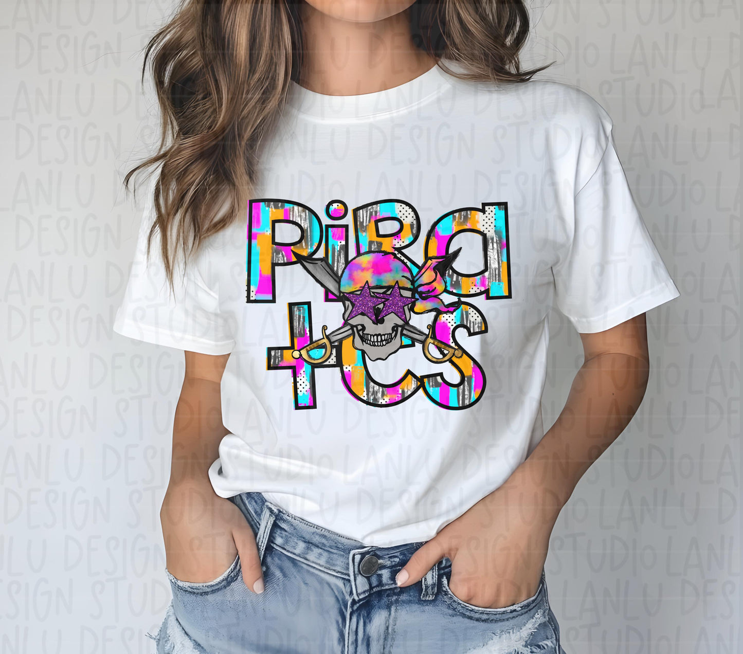 Preppy Paint Stroke Star Eyes Mascot PNG |Pirates