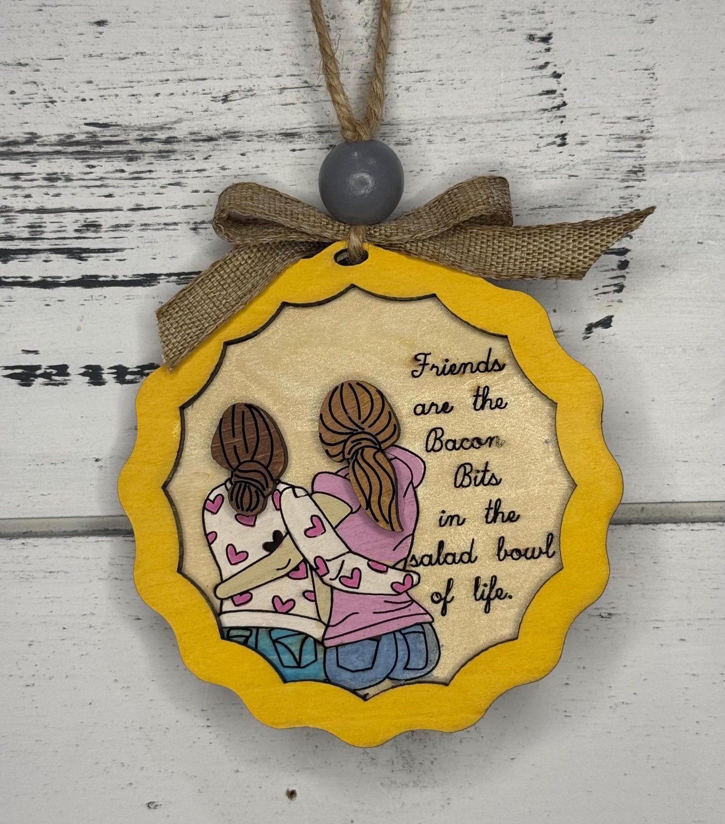 Hand painted Best Friends Christmas Ornament | Family Gift | Christmas Ornaments | Handmade Christmas Gifts | Custom