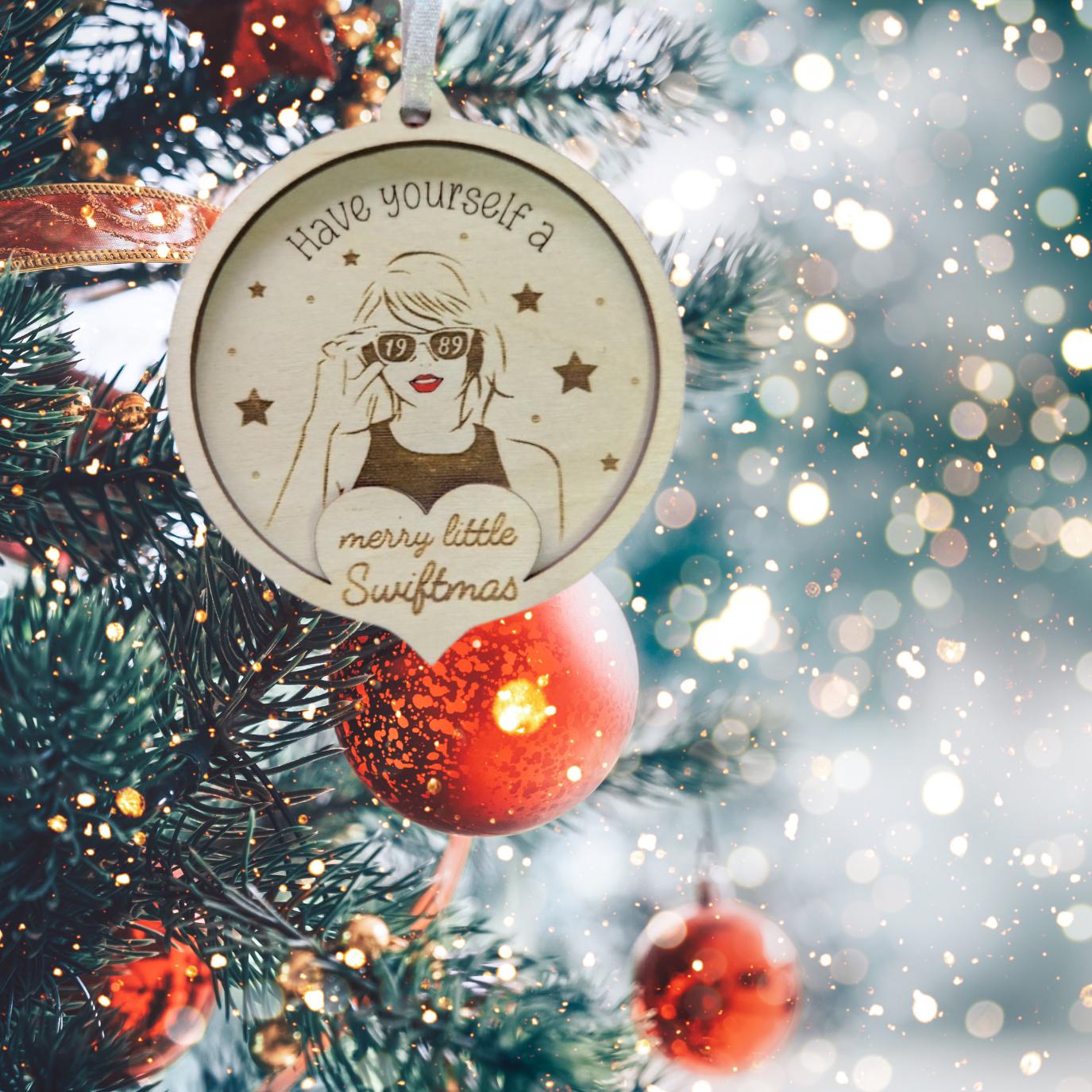 Have Yourself a merry little Swiftmas Layered Christmas Ornament| Christmas Ornaments | Handmade Christmas Gifts | Custom