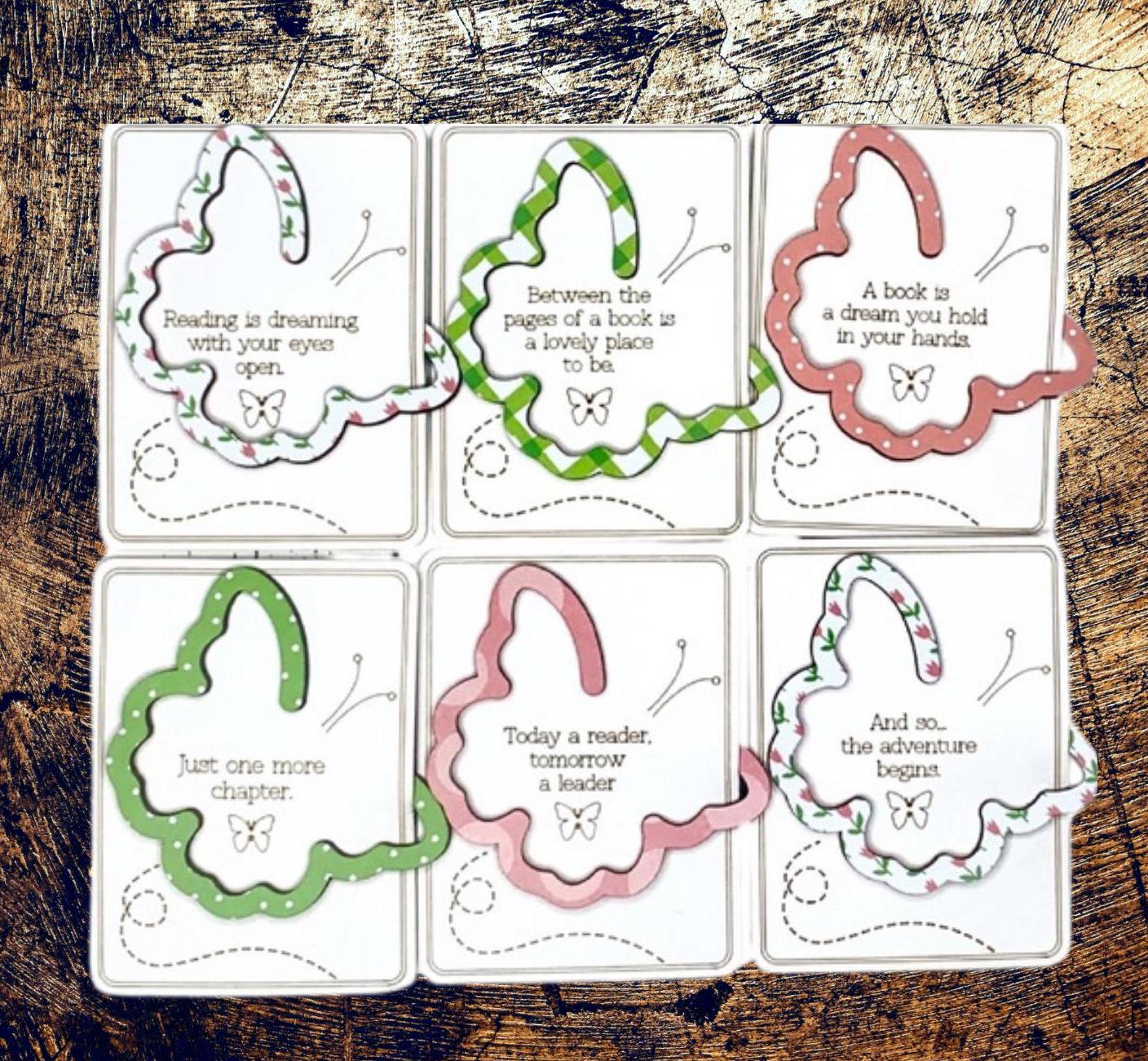 Butterfly bookmark| Holiday stocking stuffer| S Christmas bookmark| Handmade Christmas Gifts | Custom
