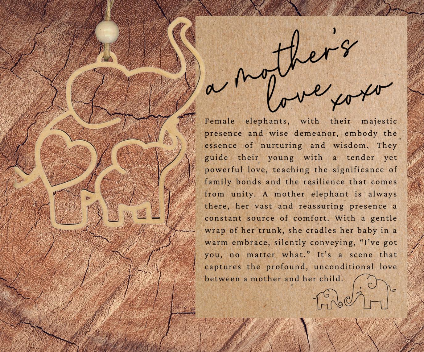 Story Card Elephant Ornament| Inspirational Keepsake| Gift for Child, Daughter, Son| Unique Holiday Decoration| Car Charm