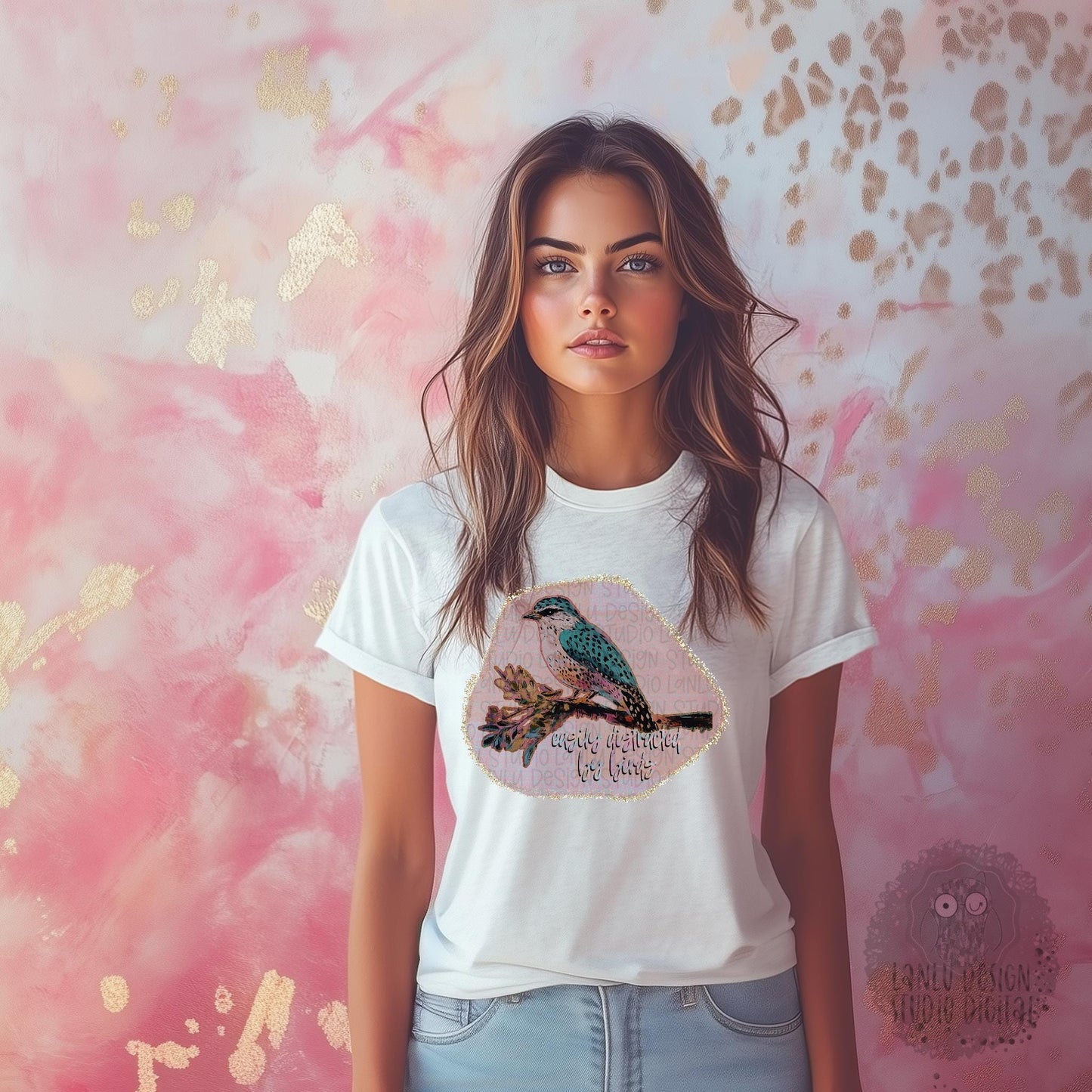 Easily Distracted by Birds | Bird Lover Graphic |300 DPI Sublimation& DTF Printable Digital Download|