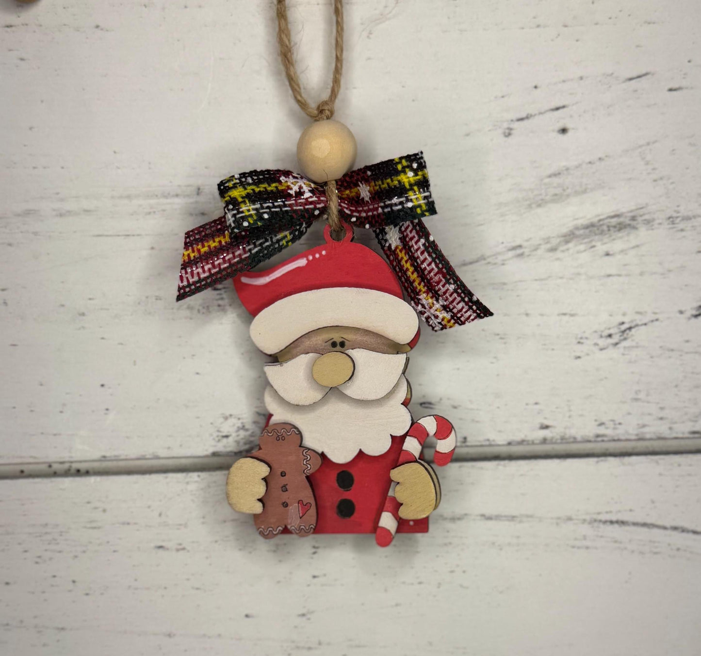 Hand painted Santa Layered Christmas Ornaments| Family Gift | Christmas Ornaments | Handmade Christmas Gifts | Custom