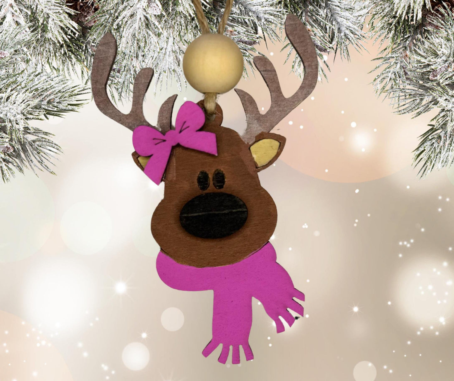 Hand painted Reindeer Christmas Ornaments| Family Gift | Christmas Ornaments | Handmade Christmas Gifts | Custom
