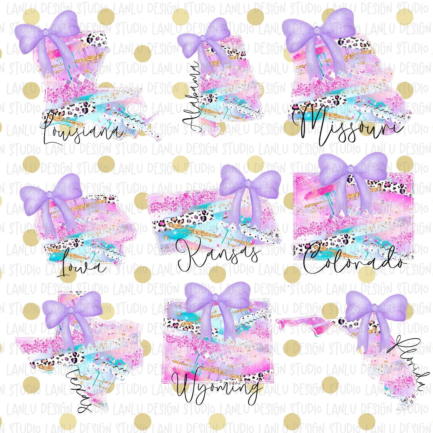 State Floral Coquette Shirt |Coquette Bow State Shirt |Streaky Paint with Bow State Shirt |State Shirt| Home State Lover Gift