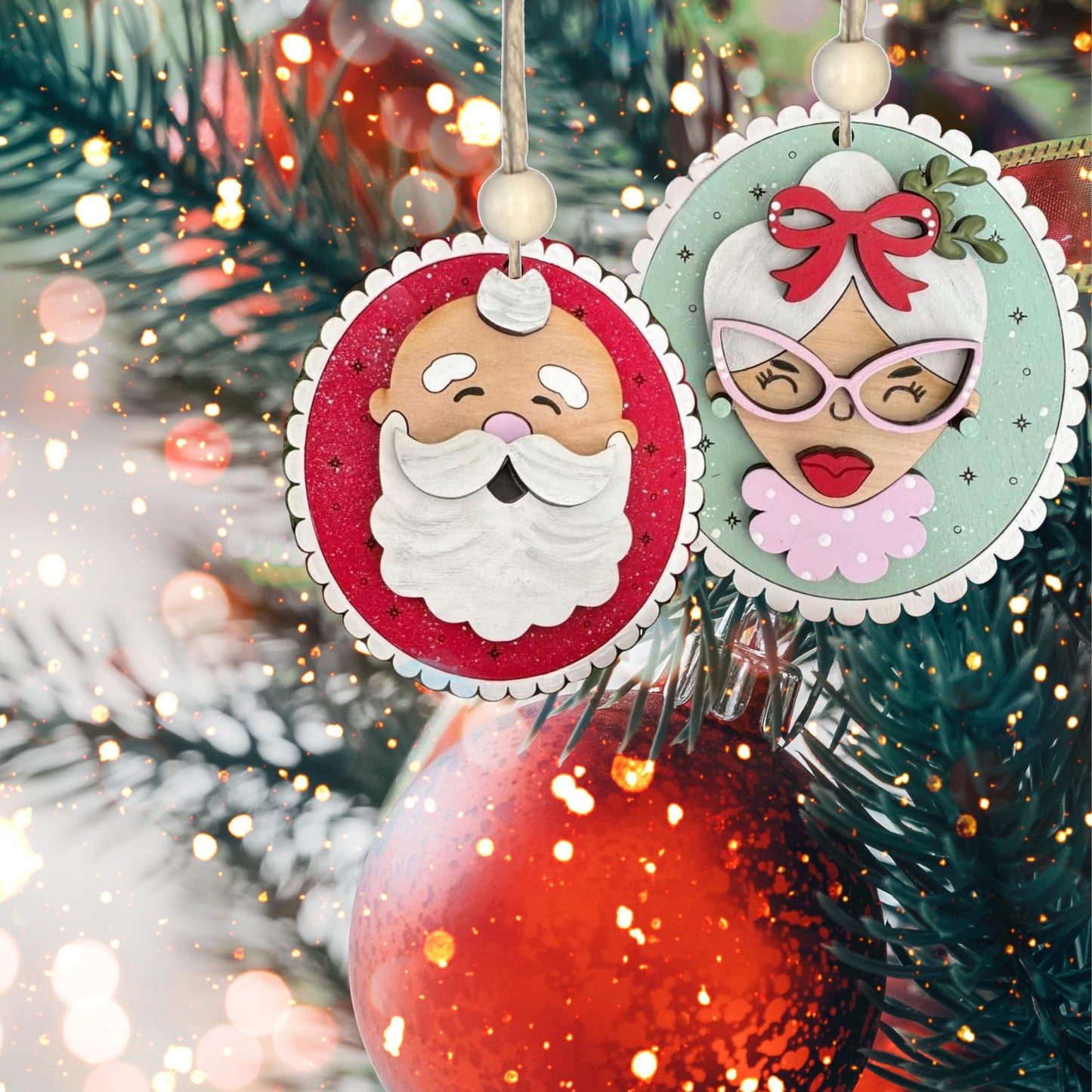 Mr & Mrs Clause Christmas Ornament| Christmas Ornaments | Handmade Christmas Gifts | Custom