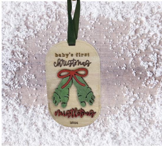 Hand painted Baby's First Christmas Ornament | Family Gift | Christmas Ornaments | Handmade Christmas Gifts | Custom