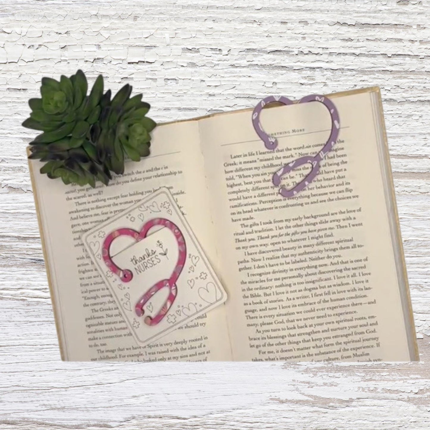 Nurse Stethoscope bookmark| Holiday stocking stuffer| S Christmas bookmark| Handmade Christmas Gifts | Custom