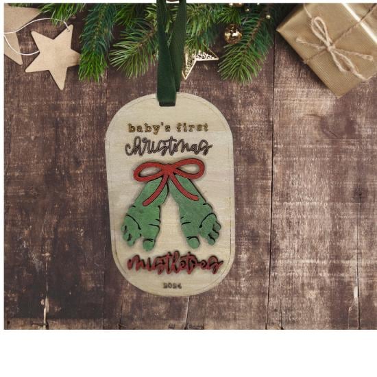 Hand painted Baby's First Christmas Ornament | Family Gift | Christmas Ornaments | Handmade Christmas Gifts | Custom