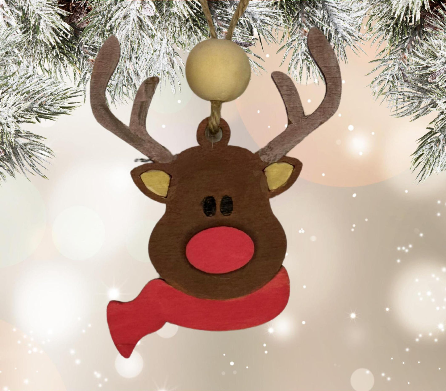 Hand painted Reindeer Christmas Ornaments| Family Gift | Christmas Ornaments | Handmade Christmas Gifts | Custom