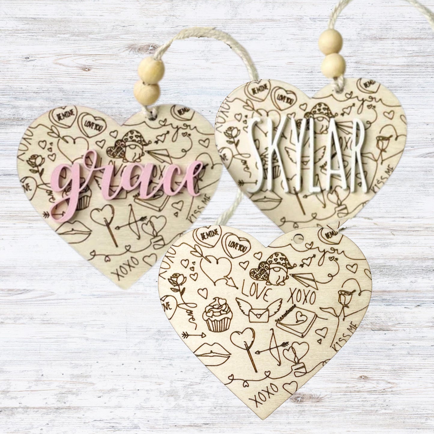 Valentine's Day Basket Tag | Personalized Valentine's Heart Shape tag | Custom Valentine's Basket Heart Gift Tag