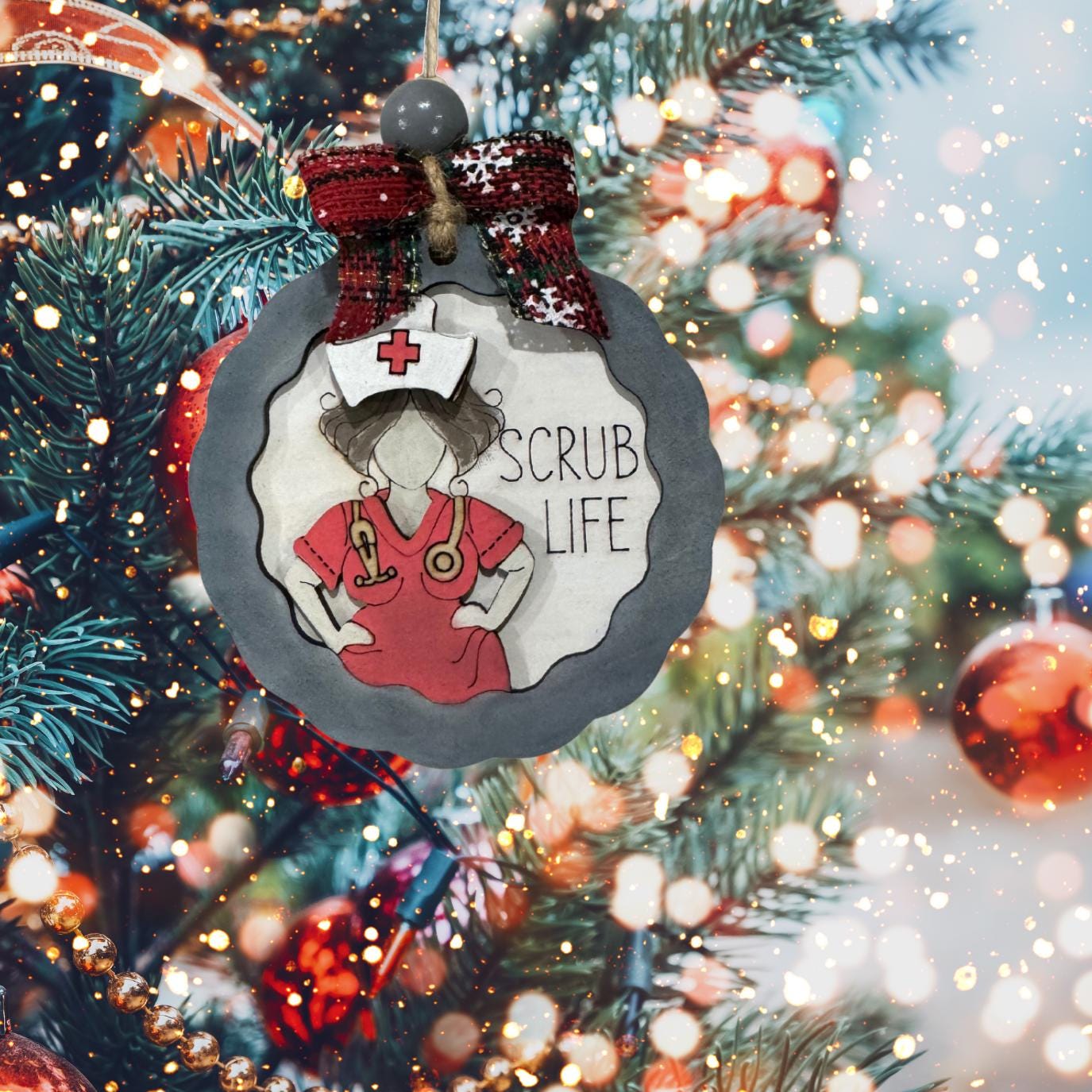 Scrub Life Christmas Ornament| Christmas Ornaments | Handmade Christmas Gifts | Custom