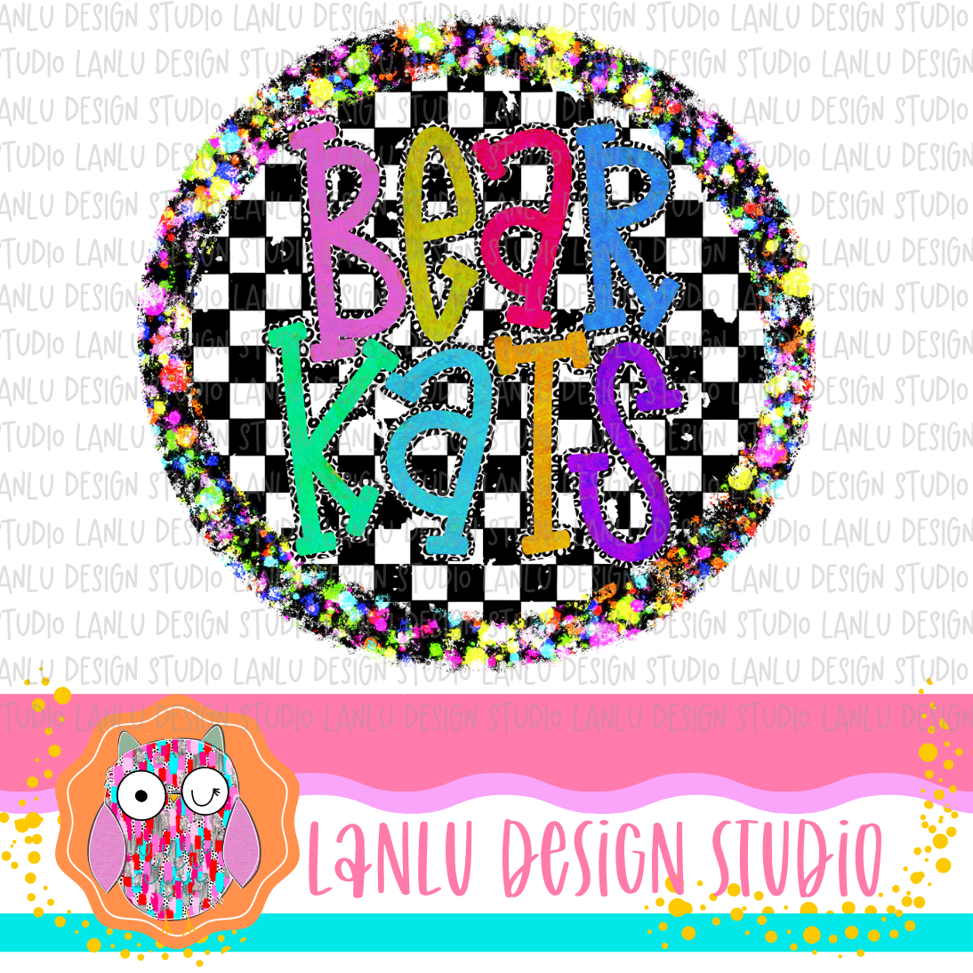 Preppy Brights Checkered Mascot PNG |Bearkats I