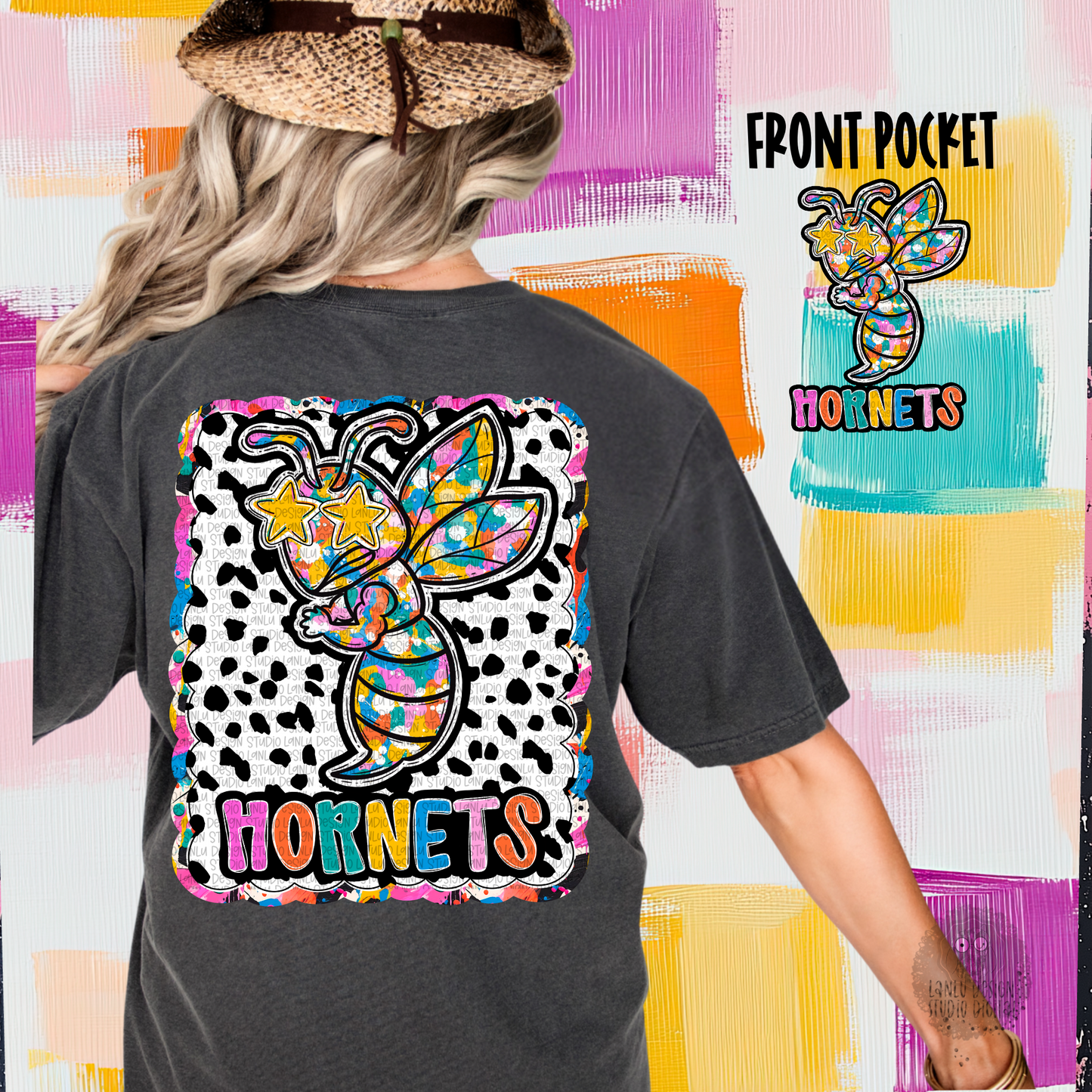 GRAFFITI DOTTY MASCOT TEE | HORNETS