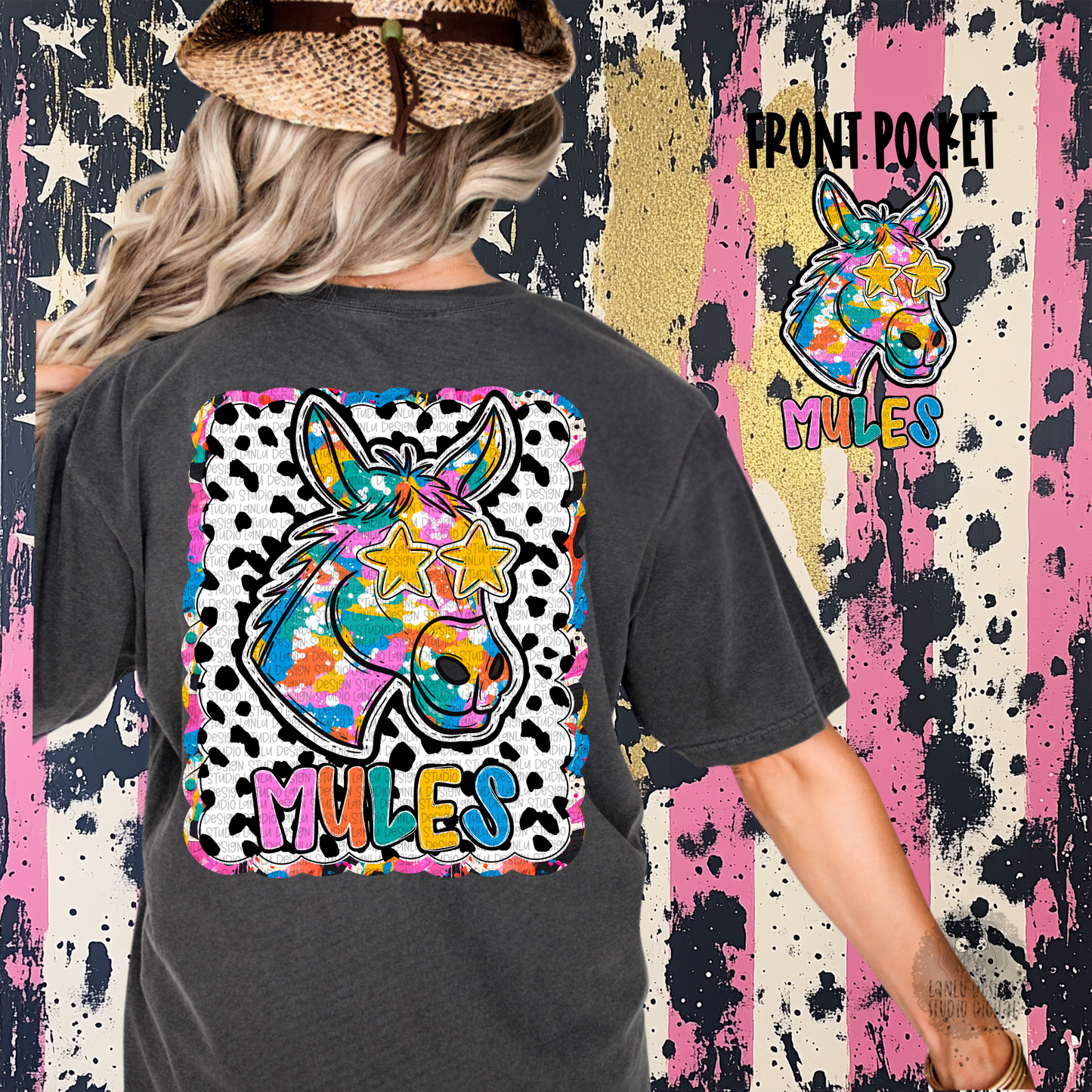GRAFFITI DOTTY MASCOT TEE | MULES