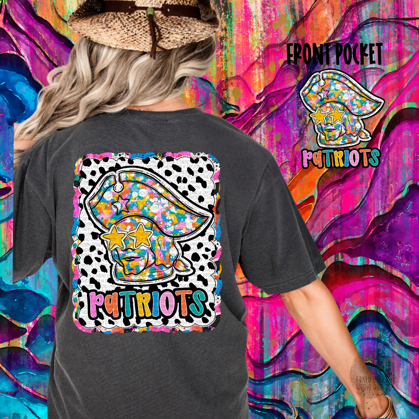 GRAFFITI DOTTY MASCOT TEE | PATRIOTS
