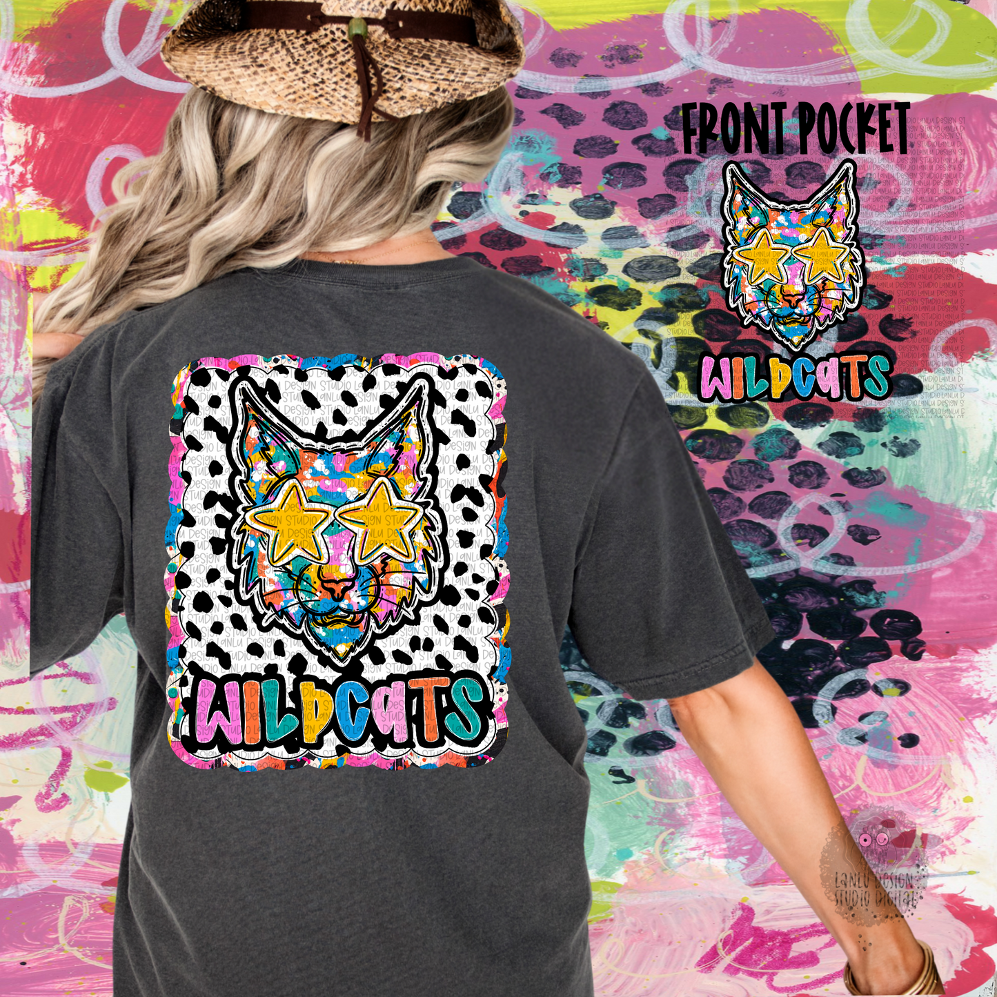 GRAFFITI DOTTY MASCOT TEE | WILDCATS