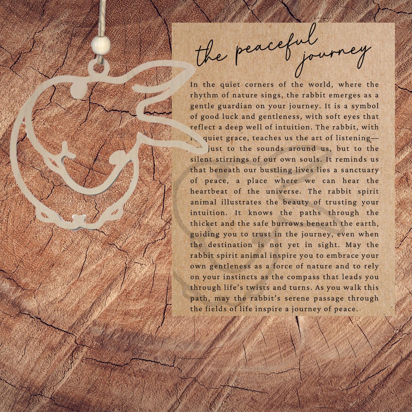 Bunny Story Ornament| Inspirational Keepsake| The Journey| Motivational Gift| Unique Holiday Decoration| Car Charm