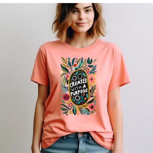 Created with a Purpose| Everyday Christian Graphics | Christian Shirt| Jesus Shirt Designs