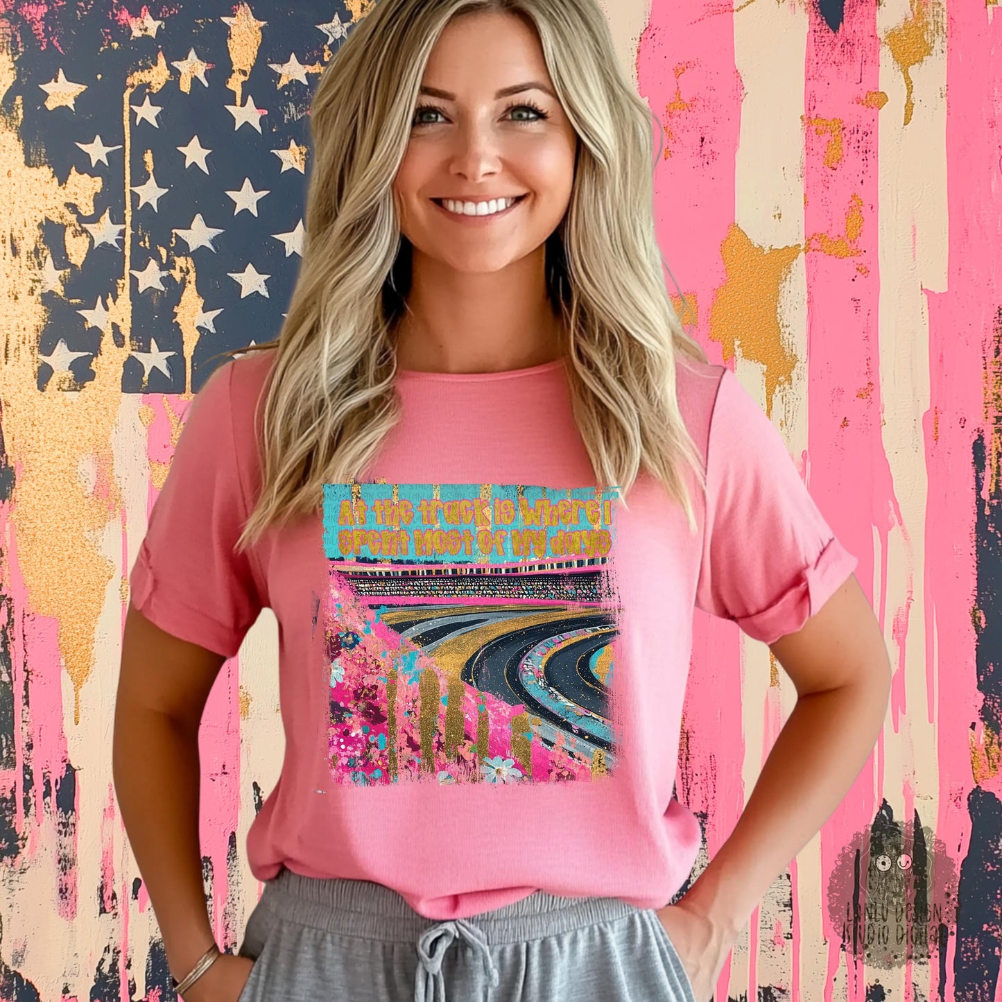At the Track is Where I Spend Most of My Days Vibrant Track Art Print |Unique Digital Racing Track |Sublimation& DTF Digital Download|