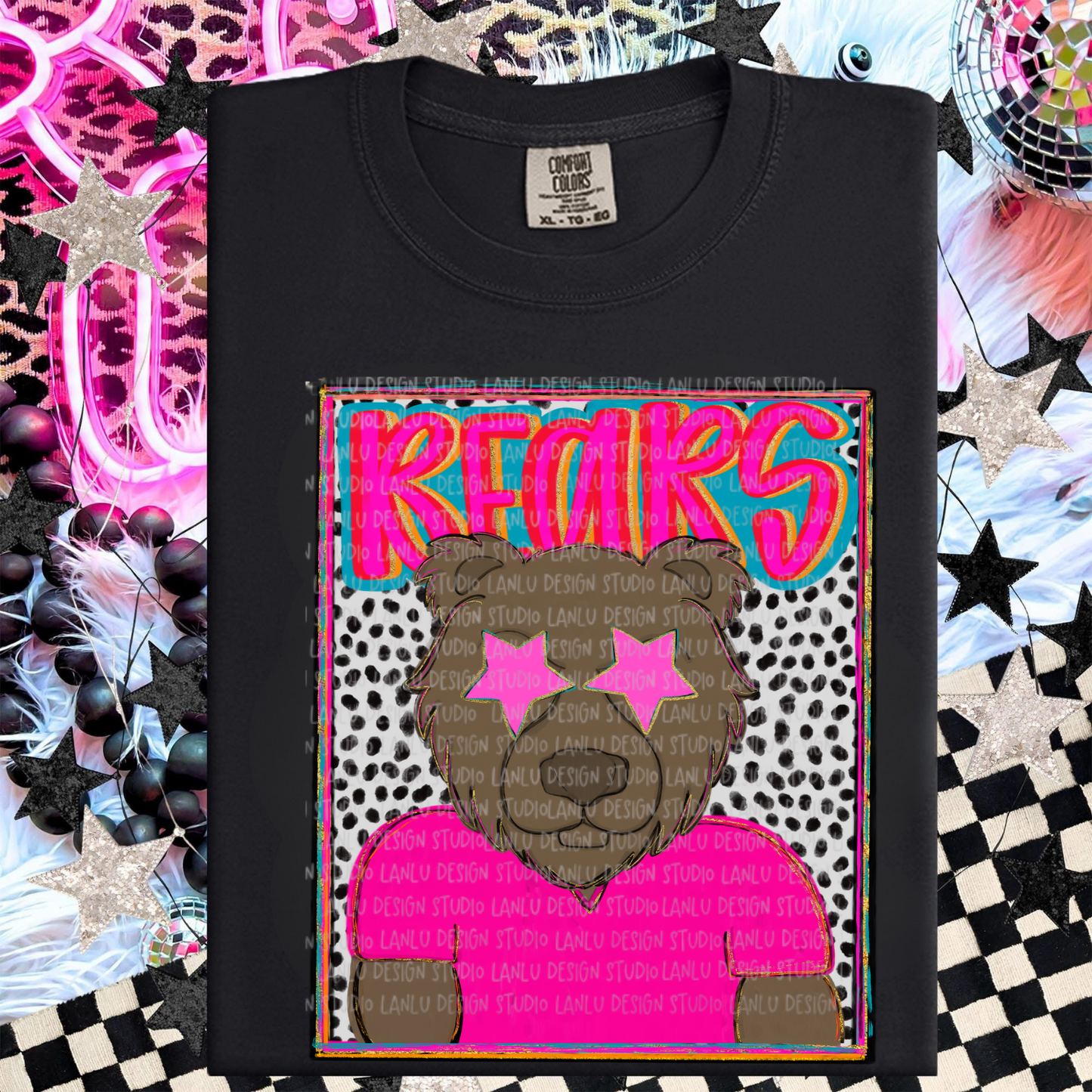 BEARS PREPPY MASCOT PORTRAIT TEE | TEAM SPIRIT| GAME DAY