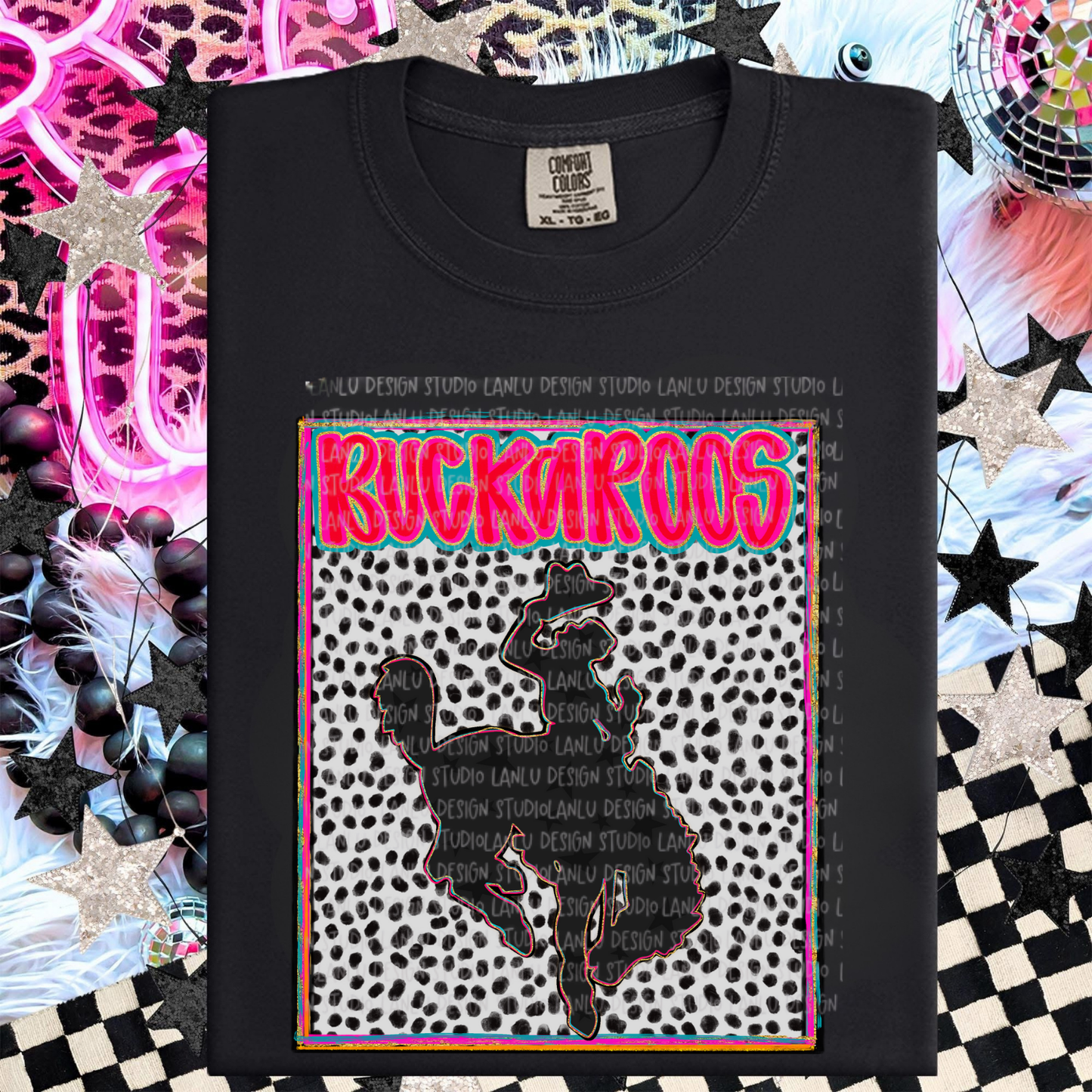 BUCKAROOS REPEAT PREPPY MASCOT PORTRAIT TEE | TEAM SPIRIT| GAME DAY (Copy)