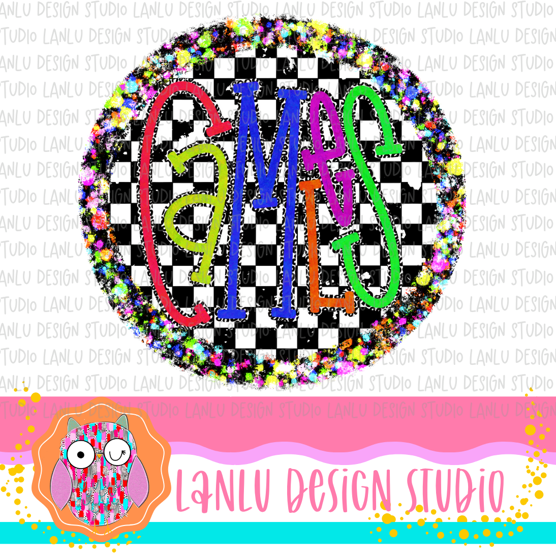 Preppy Brights Checkered Mascot PNG |Camels