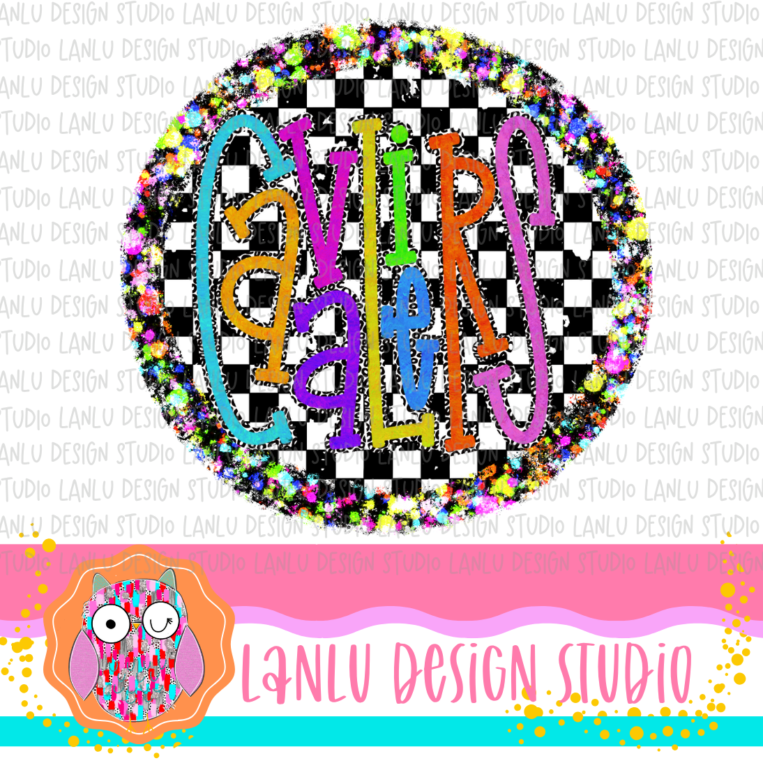 Preppy Brights Checkered Mascot PNG | Cavaliers