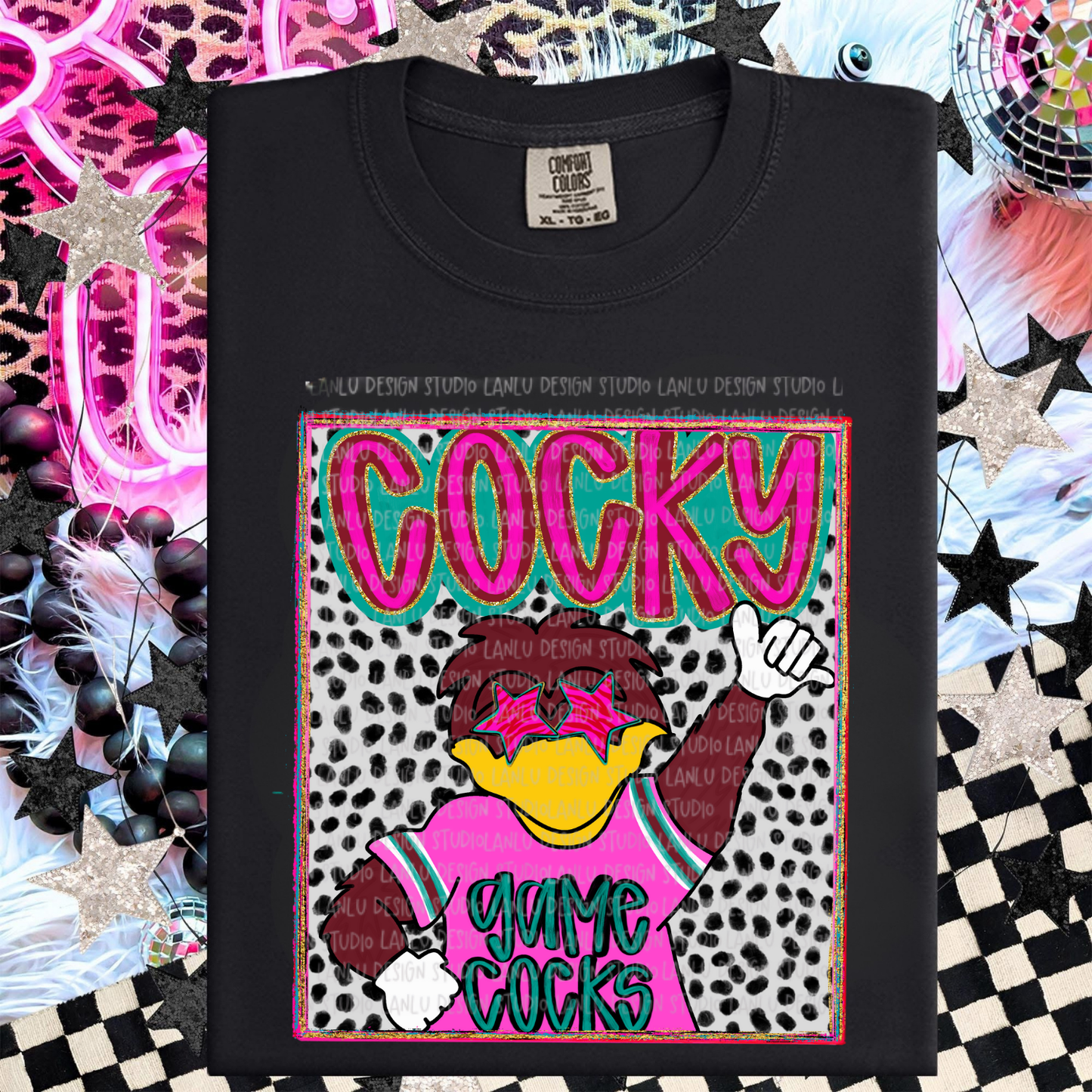 COCKY PREPPY MASCOT PORTRAIT TEE | TEAM SPIRIT| GAME DAY