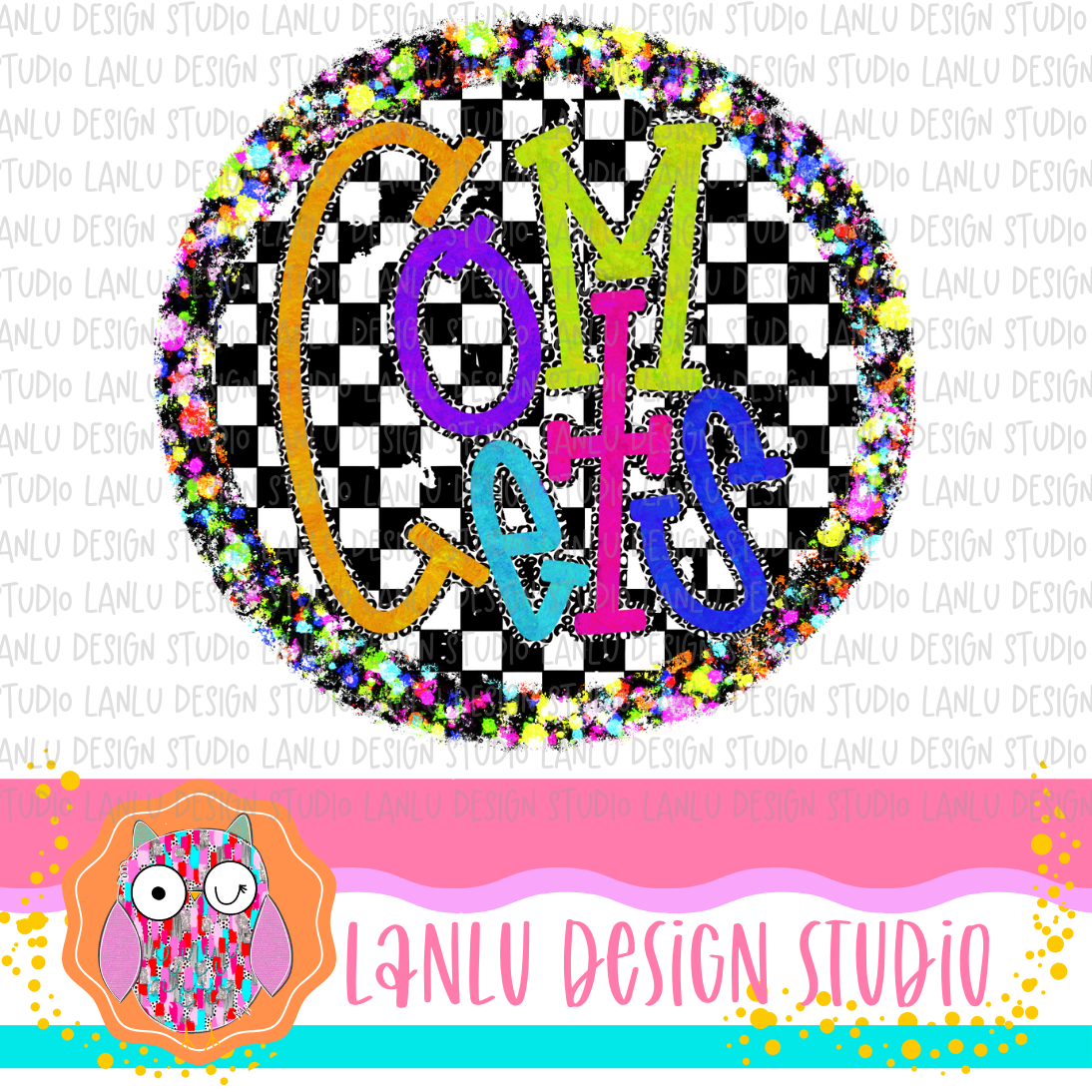 Preppy Brights Checkered Mascot PNG |Comets I