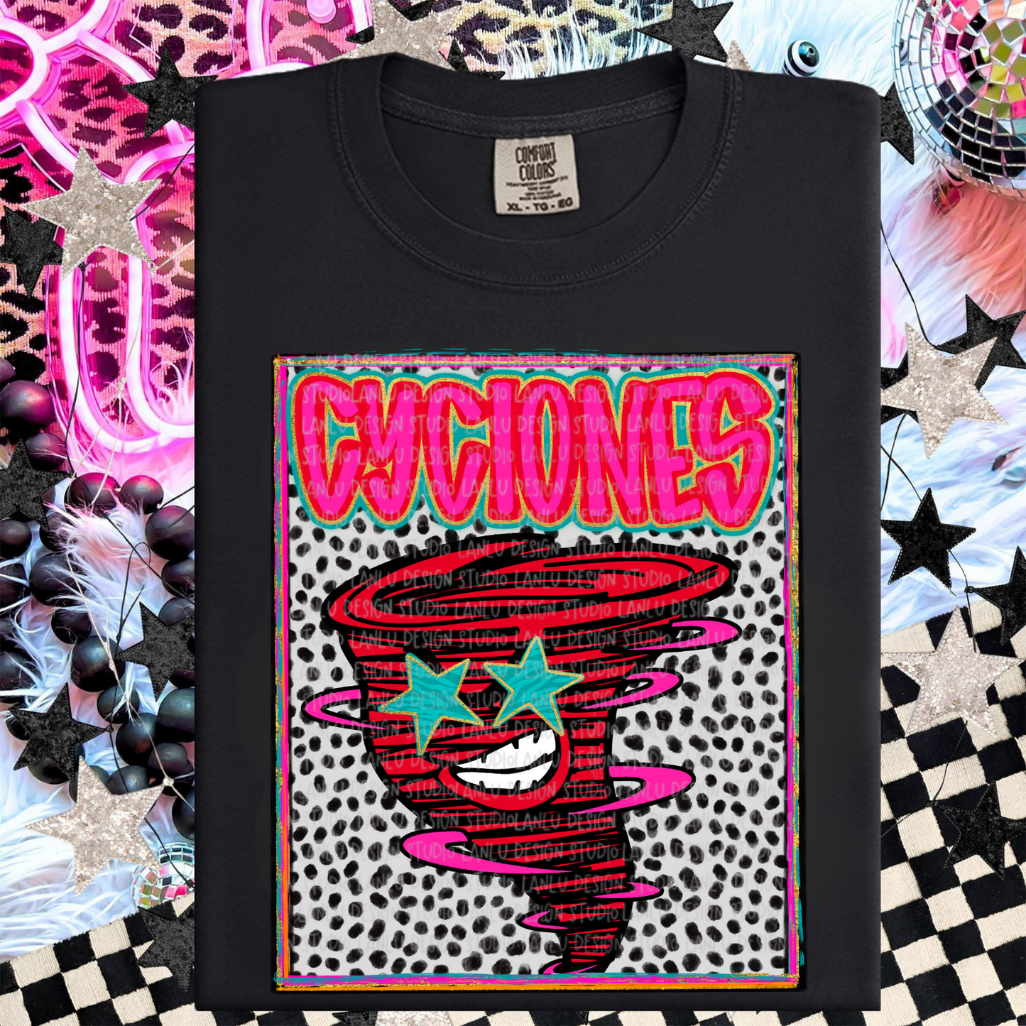 CYCLONES PREPPY MASCOT PORTRAIT TEE | TEAM SPIRIT| GAME DAY