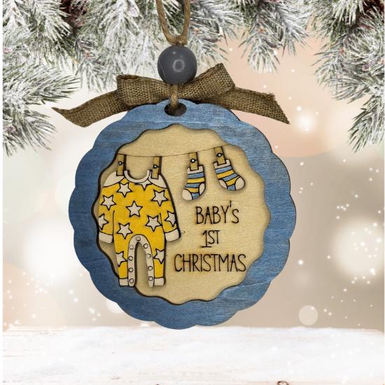Hand painted Baby's First Christmas Ornament | Family Gift | Christmas Ornaments | Handmade Christmas Gifts | Custom