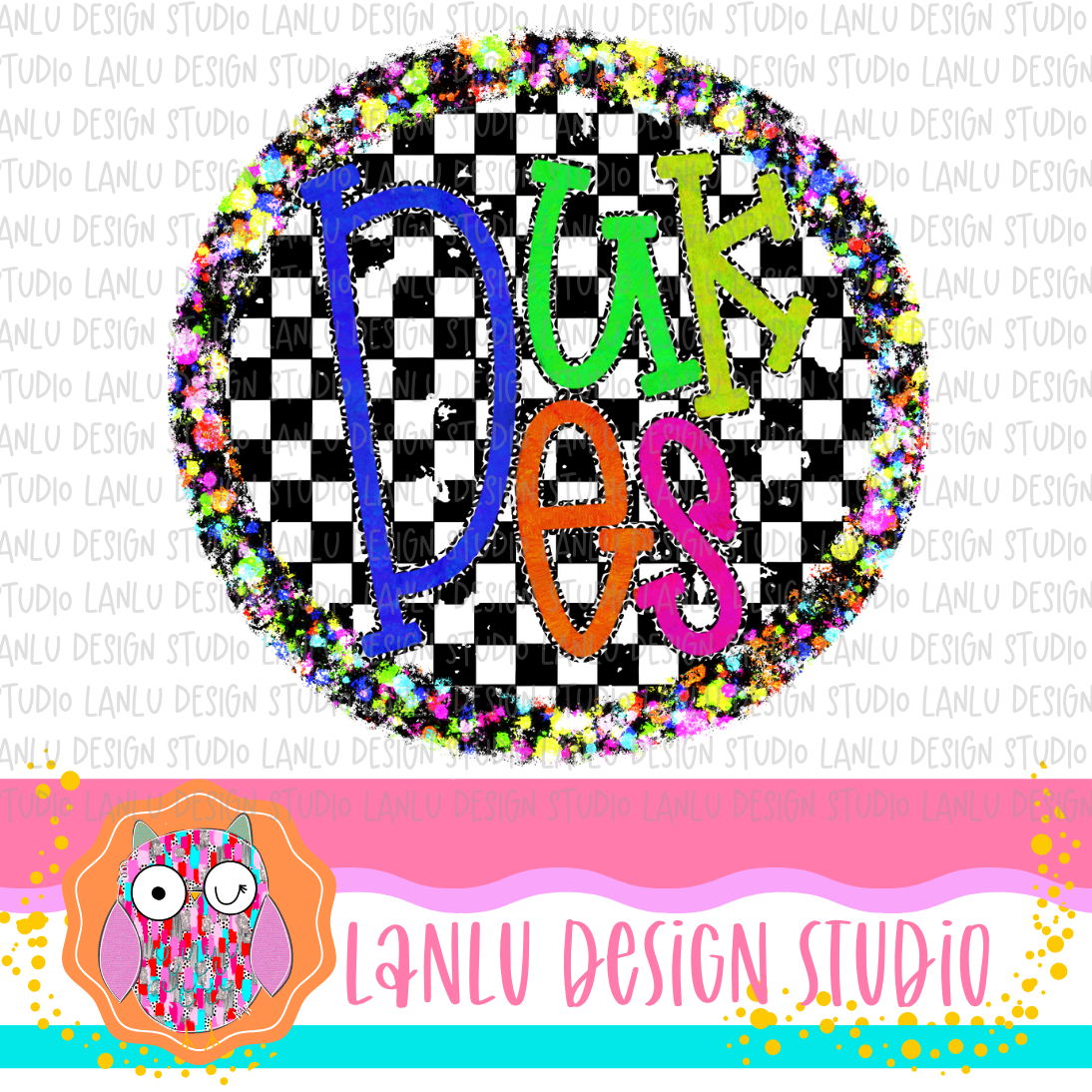 Preppy Brights Checkered Mascot PNG |Dukes I