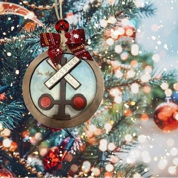 Santa Clause Crossing Layered Christmas Ornament| Christmas Ornaments | Handmade Christmas Gifts | Custom