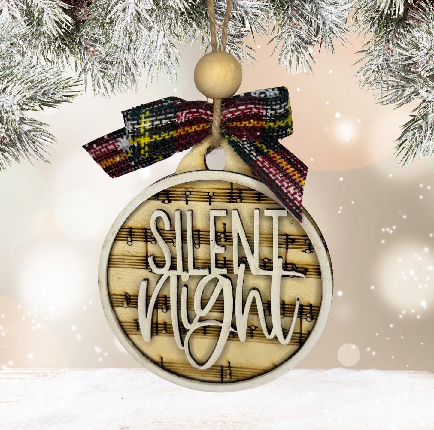 Hand painted Christmas Hymn Layered Christmas Ornaments| Family Gift | Christmas Ornaments | Handmade Christmas Gifts | Custom