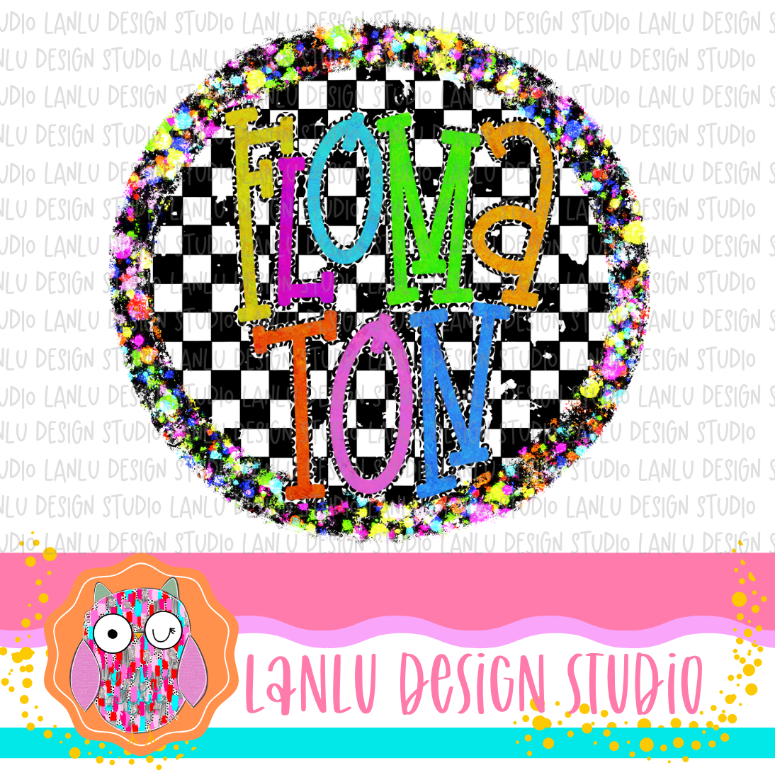 Preppy Brights Checkered Mascot PNG | Flomaton