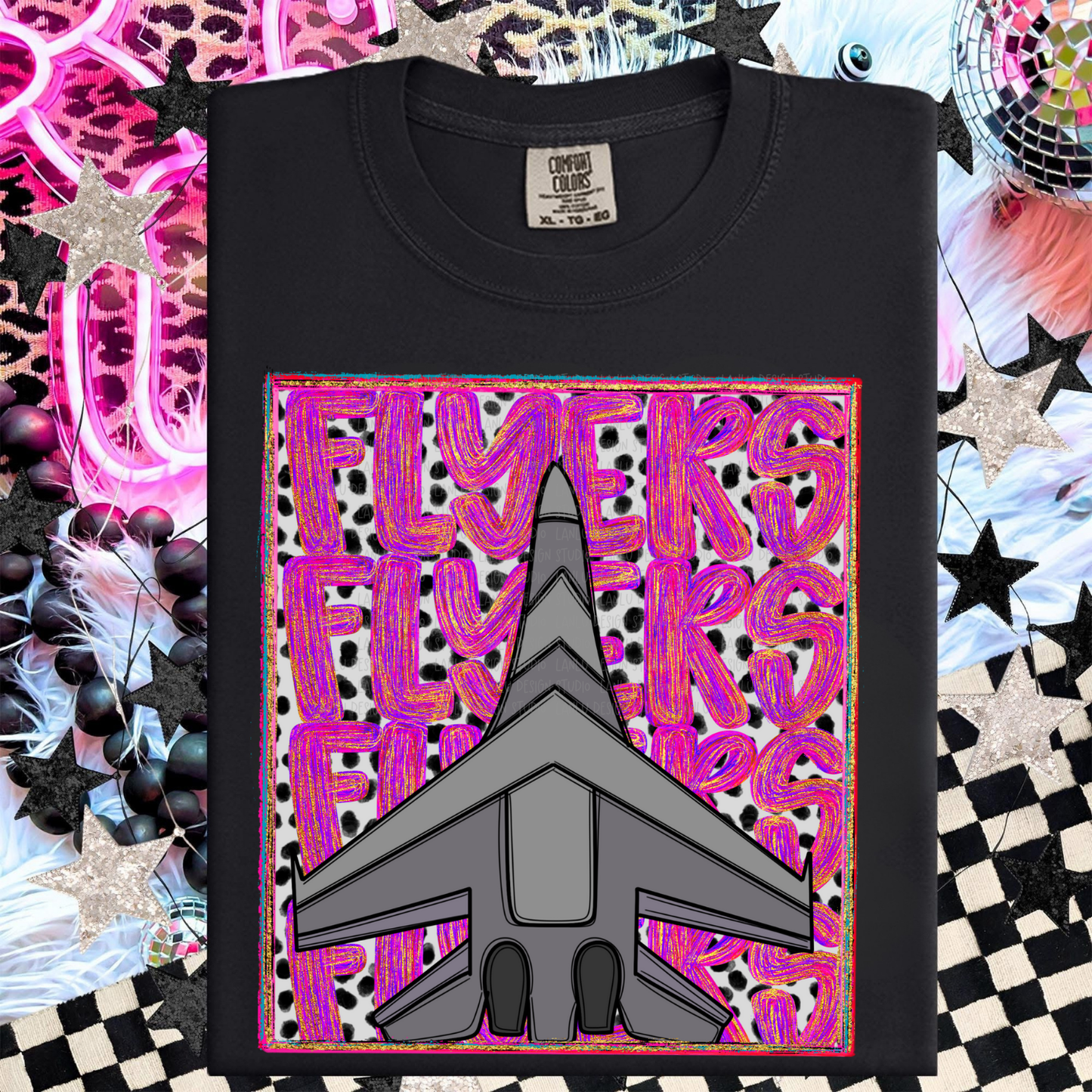 FLYERS STACKED PREPPY MASCOT PORTRAIT TEE | TEAM SPIRIT| GAME DAY