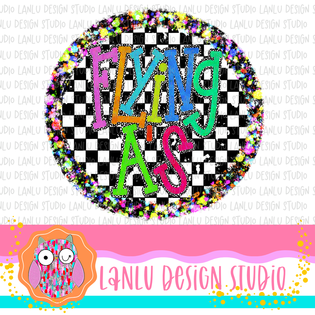 Preppy Brights Checkered Mascot PNG | Flying A's II