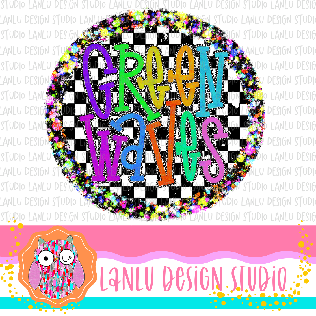 Preppy Brights Checkered Mascot PNG | Greenwaves