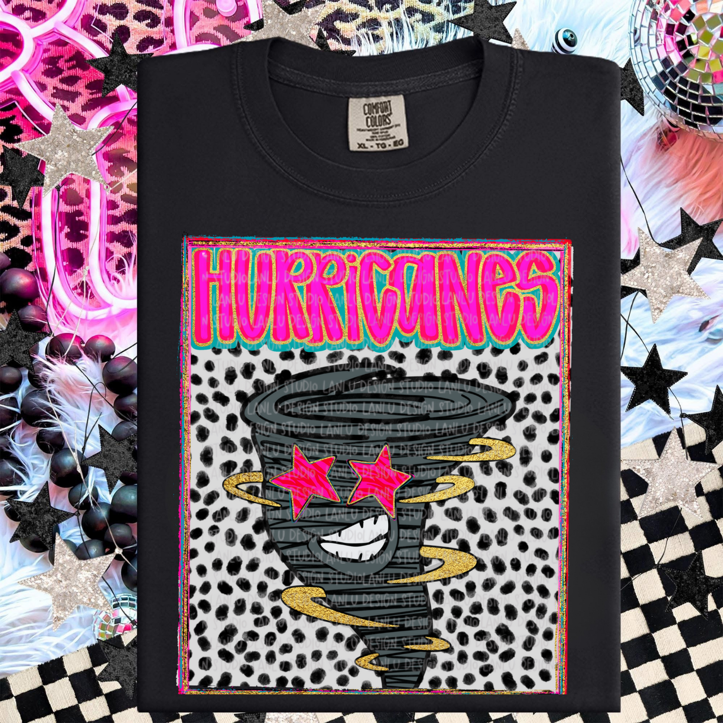 HURRICANES BRIGHTS PREPPY MASCOT PORTRAIT TEE | TEAM SPIRIT| GAME DAY